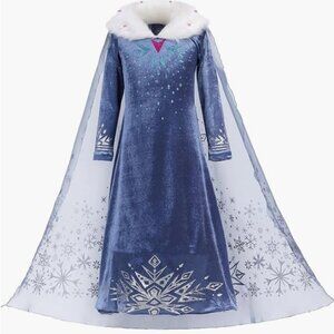 Brand new: Princess dress with matching crown and wand